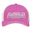 Best deal 🎁 Pacific Headwear NSA Outline Series Pink Flex Fit Hat: 404M-PKWH 👏 -BaseBallBat Official Shop 58017327 front