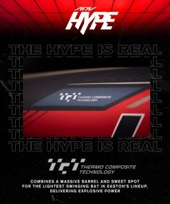 Best Sale 🔥 2022 Easton ADV Hype -10 (2 3/4") USSSA Baseball Bat: SL22HYP10 👏 -BaseBallBat Official Shop Hype TechGraphics USSSA Thermo 2