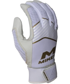 Best Pirce 😍 Miken Adult Batting Gloves: MBGGLD 🌟 -BaseBallBat Official Shop MBGGLDwhite1