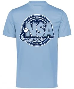 Best deal 🔥 DSG Apparel National Softball Association NSA Dry Fit Light Blue Short Sleeve Shirt 🛒